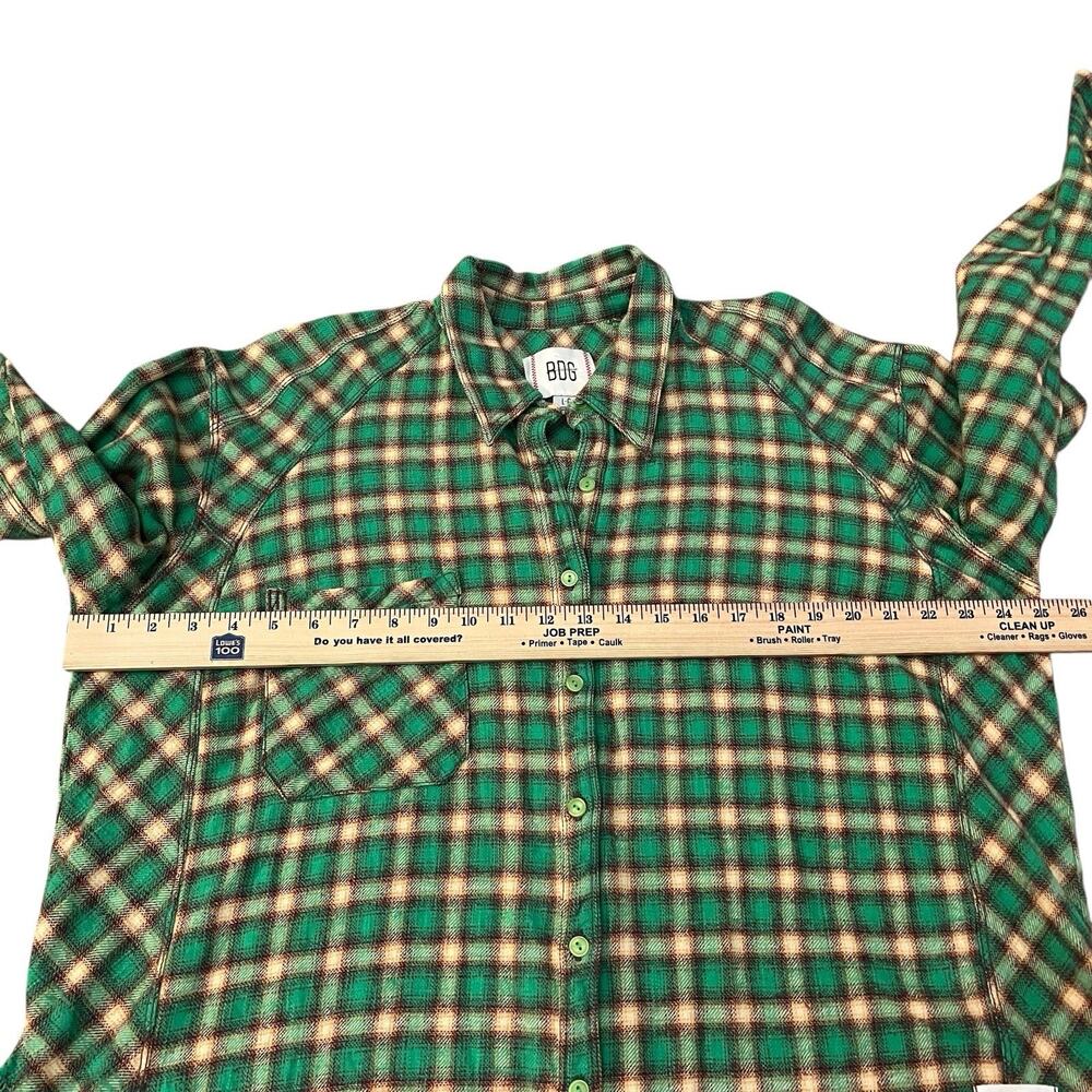BDG Urban Outfitters Brixton Flannel Shirt Large Button Down Oversized Plaid - Picture 4 of 8